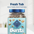 Blue Buffalo Bursts Savory Seafood Crunchy & Creamy Cat Treats, Great for Training, Real Salmon Natural Cat Treats Enhanced with Vitamins,