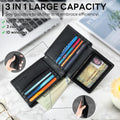 Wallet for Men, Premium Classic Mens Wallet Minimalist Slim Bifold Wallet, RFID Blocking Wallet with 10 Credit Card, 2 ID Window and 2 Cash Slots,
