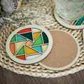 Temlum Wooden Coasters Painting Kit, Paint You Own Coaster Wooden Painting Craft Kit for Adults and Beginners Art Craft Supplies
