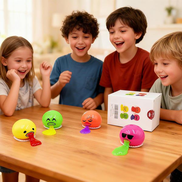 Vomiting Egg Slime Toy - Funny Prank Squeeze Stress Ball Puking Yolk, Novelty Fidget Relief Toy Gag Gift for Kids Adults, Christmas Stocking