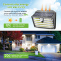[6 Packs] Solar Motion Lights Outdoor, Ultra Bright Solar Fence Lights with Motion Sensor, IP65 Waterproof Security Lights 3 Modes, 270Â° Lighting