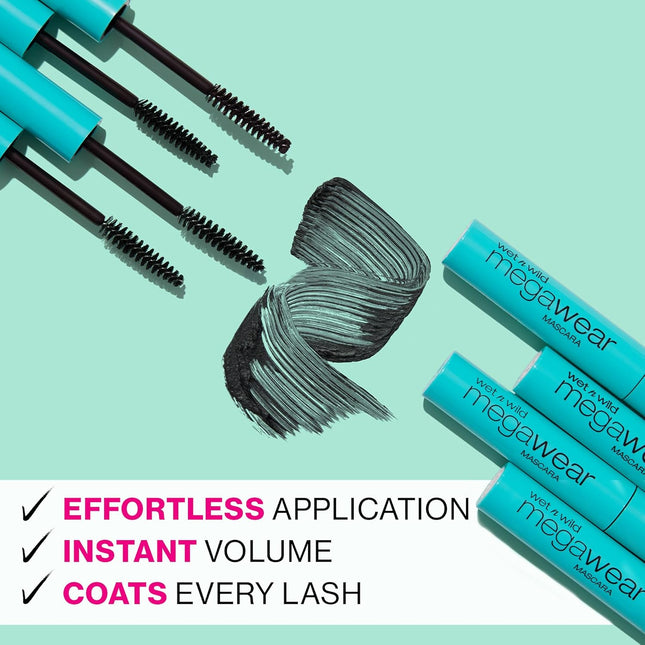 Wet N Wild Enhance and Define Megawear Mascara, Gentle Gel Volumizing Formula Th