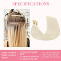 GOO GOO U Tip Hair Extensions - Real Human Hair, 14inch 50g 50S, Hot Fusion, Invisible Remy, 60A Platinum Blonde 14 Inch-50g-50S U-#60A Platinum