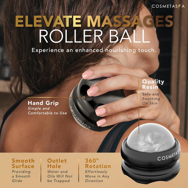Cosmetasa Massage Oil for Sore Muscles with Roller Ball - Soothes Joints & Muscles with Arnica, Lavender Oil, Peppermint Oil & Chamomile Extract,