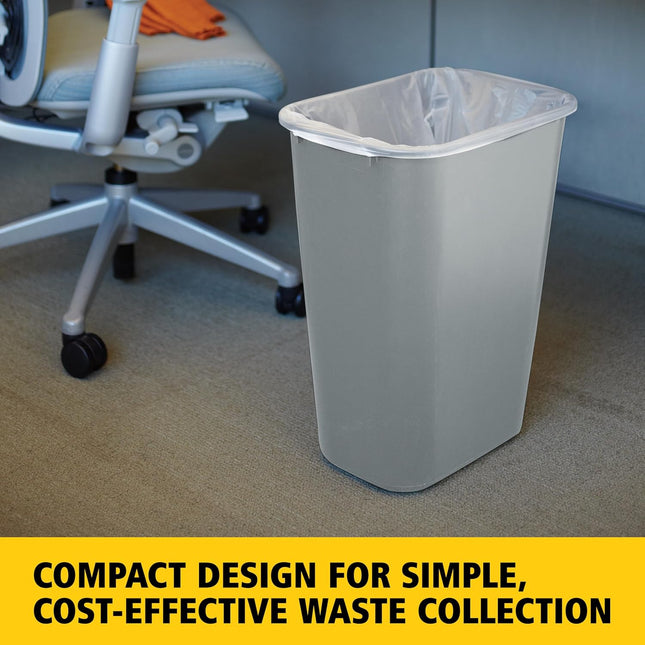 Rubbermaid Commercial Products Deskside Wastebasket/Trash Can, 10.25-Gallon/41-Quart, Gray, Plastic, Garbage Can for Hom