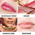 Oulac Light Pink Lipstick for Women with Metallic 3D Shine Lightweight Hydrating Formula, High Impact Lip Color, Vegan Beauty, Full Coverage Lip
