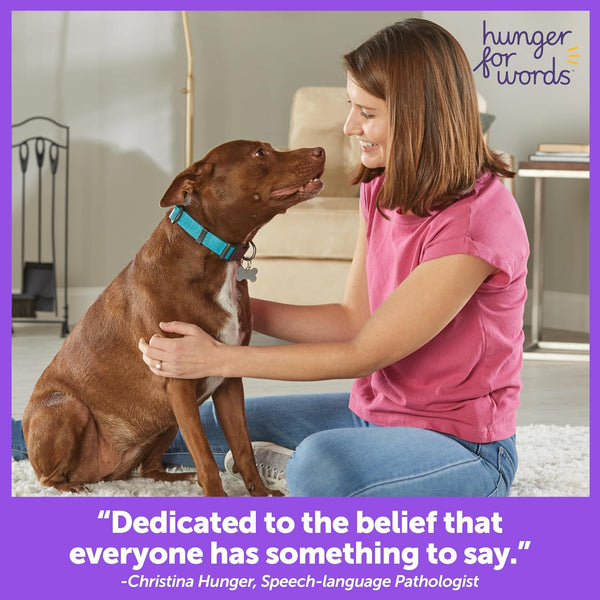 Hunger for Words Talking Pet Doorbell - Potty Training Door Bell, Dog Training Tools, Puppy Must Haves, Puppy Buttons, Potty Train Bell for Dogs,