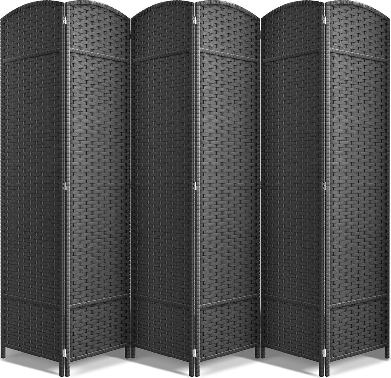 Sorbus 6 Panel Room Divider 6 Ft. Tall - Privacy Screen, Extra Wide Double Hinged Panels, Mesh Hand-Woven Design, Partition Room Dividers and