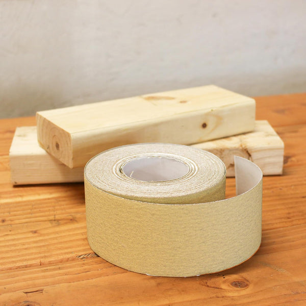 ABN Adhesive Sticky Back 320-Grit Sandpaper Roll 2-3/4in x 20 Yards Aluminum Oxide Golden Yellow Longboard Dura PSA 320 Grit