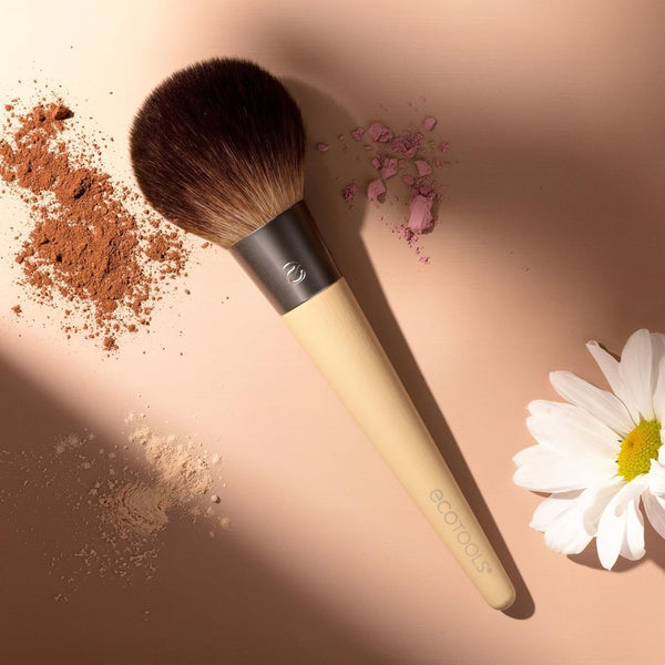 Ecotools Full Powder Brush, Fluffy Makeup Brush for Loose & Pressed Powder, Best for Setting Makeup, Large Brush Head with Soft, Synthetic