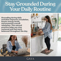 GAYA Grounding Mat for Feet, Sleep & Pain Relief, 24x16 Earthing Mat | 15ft cord with 100K Ohm safety resistor, 3-layer conductive carbon build,