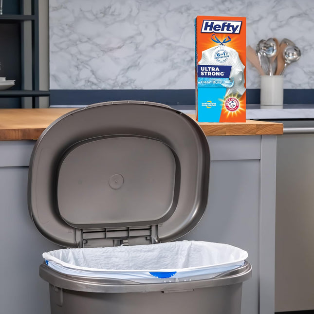 Hefty Ultra Strong 13 Gallon Trash Bags, Tall Kitchen Trash Bags 13 Gallon Size,