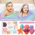 DUAIU 6Pcs Fizzy Bubble Bath Bombs for Kids & Women - Organic Natural Kids Bath Bomb Gift Set with Essential Oils, Fruit Fragrance and a Bathing
