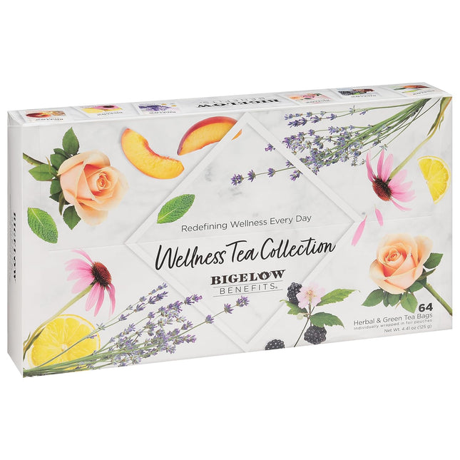 Bigelow Benefits Wellness Herbal Tea Collection, Caffeine Free, Variety Gift Box
