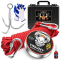 VNDUEEY 700LBS Magnet Fishing Kit, 2.95" Single Sided Fishing Magnet Kit with Rope, Strong Magnets for Retrieving in River Lake Beach Lawn,