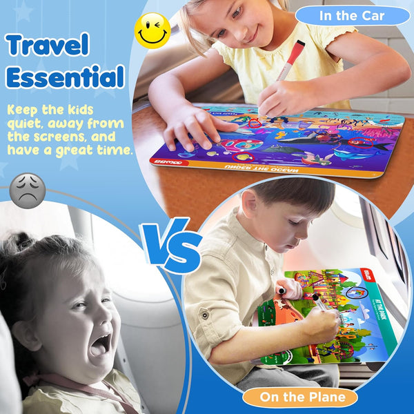 Search and Find Activity Books for Kids Ages 3-5, Toddler Travel Games Toys for Car Airplane, Road Trip Activities for Kids Games 4-8, Preschool