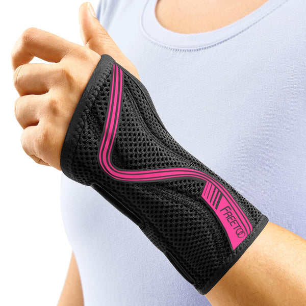 FREETOO Wrist Brace for Carpal Tunnel,[New Upgrade-Anatomically Shaped] Adjustable Wrist Support Splint for Men and Women,Hand Brace for Pain