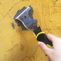 9-in-1 Painter's Tool, Straight Scraper, Gouger, Roller Cleaner, Curved Scraper, Bottle Opener, Can Opener, Nail Puller, Screwdriver, Hammer |