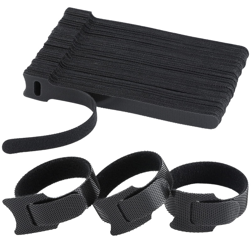 MVYC 120PCS 6 Inch Reusable Cable Ties Wire Ties Cord Organizer Cable Organizer Adjustable Management Black 6 Inch (Black)