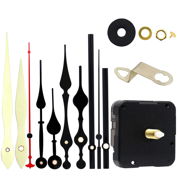TIKROUND 12888 Quartz DIY Wall Clock Movement Mechanism Repair Parts Replacement Kit Sweep Silent Movement,13mm (1/2 Inch) Maximum Dial Thickness,
