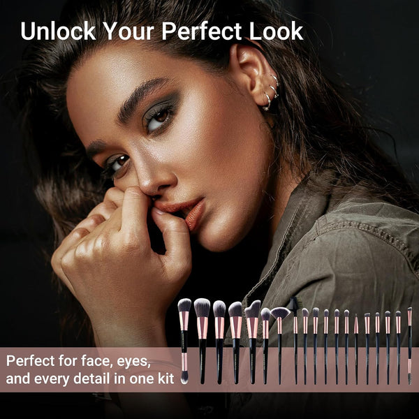 Makeup Brush 15Pcs Eye and Face Professional Makeup Brush Set, Makeup Brushes with Lash Comb, Makeup Brushes Soft Makeup Brushes Set, Eye Shadow