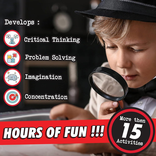 Spy Kit for Kids Detective Fingerprint Toys for 6 7 8 9 10 11 12 Year Old Boys G