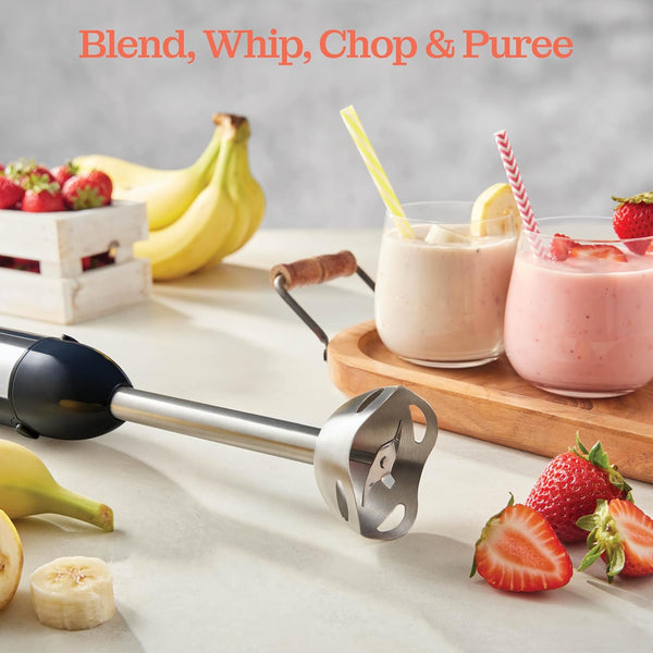 Powerful Immersion Blender, Electric Hand Blender 500 Watt with Turbo Mode, Detachable Base. Handheld Kitchen Gadget Blender Stick for Soup,