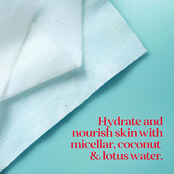 Burt'S Bees Micellar Facial Towelettes with Coconut and Lotus, Pre-Moistened Towelettes for All Skin Types, 99.5 Percent Natural Origin Skin Care,
