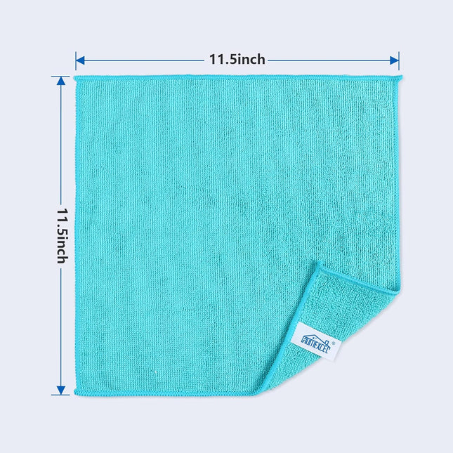 HOMEXCEL Microfiber Cleaning Cloth,12 Pack Cleaning Rags, Cleaning Towels with 4
