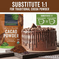 Organic Cacao Powder, Unsweetened, 8 oz (227 g) – Rich Dark Chocolate Flavor, Perfect for Baking, Smoothies & Hot Chocolate – Vegan, Keto, Paleo,