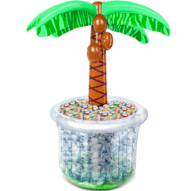 JOYIN 60" Inflatable Palm Tree Cooler, Beach Theme Decor, Pool Party Decorations