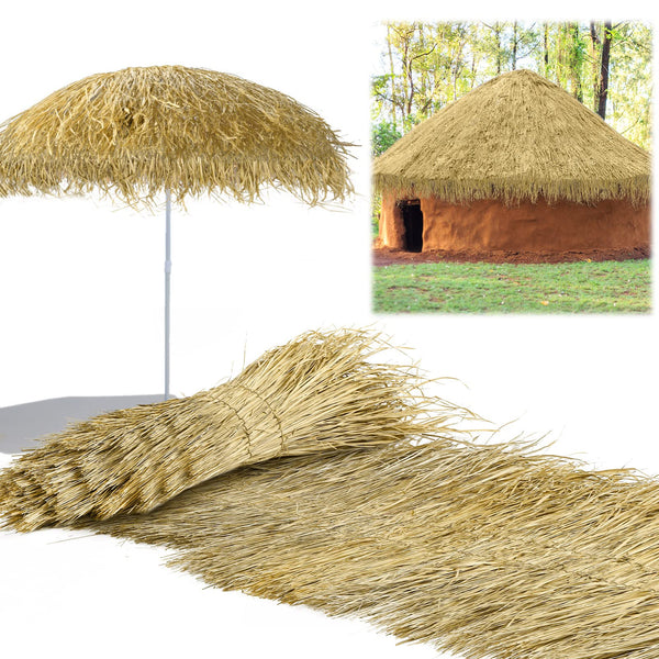 Hoolerry 2 Pcs 40 in X 20 Ft Mexican Straw Roof Thatch Artificial Palm Thatch Rolls Duck Blind Grass Palapa Thatch Roofing Blinds Tiki Hut Thatch