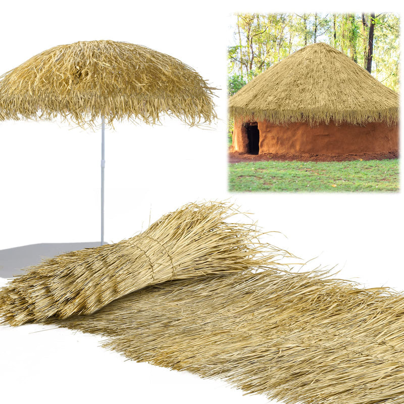 Hoolerry 2 Pcs 40 in X 20 Ft Mexican Straw Roof Thatch Artificial Palm Thatch Rolls Duck Blind Grass Palapa Thatch Roofing Blinds Tiki Hut Thatch