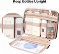 BAGSMART Toiletry Bag Hanging Travel Makeup Organizer with TSA Approved Transparent Cosmetic Bag Makeup Bag for Full Sized Toiletries, Large-Blck