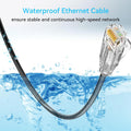 Cat6A Ethernet Cable Slim 150Ft Outdoor&Indoor, 28AWG Pure Copper Cat6 Internet Cable for Waterproof & Direct Burial, Flexible Cat6 Ethernet Cable
