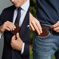 Slim Minimalist Mens Bifold Wallet, RFID Blocking Genuine Leather Wallet for Men with ID Window and 8 Cards Slot.ï¼ˆCoffeeï¼‰