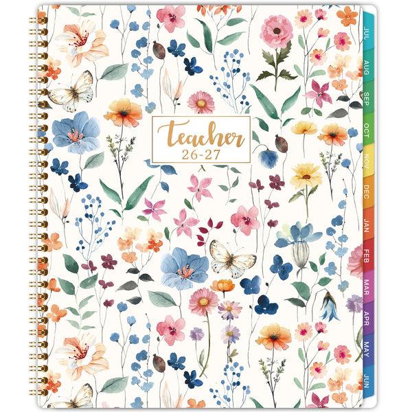 Teacher Planner 2026-2027 - Teacher Lesson Planner 2026-2027, 8.5”x11”, July 2026 - June 2027, Teacher Planner Academic Year, Colorful Monthly