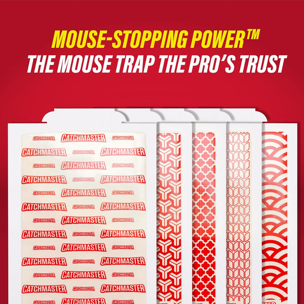 Catchmaster Extra Sticky Insect & Mouse Traps 60-Count, 5.3"x8" Glue Boards for Mice & Insects, Ultra Sticky Rat & MouseTraps Indoor for Home Use