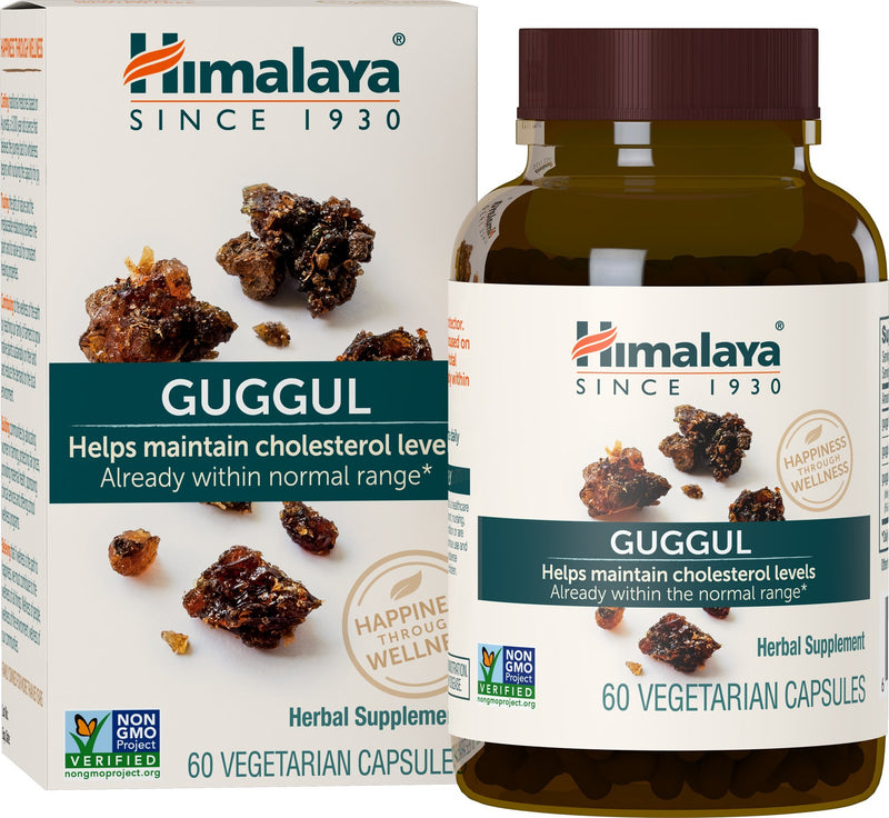 Himalaya Guggul - Herbal Liver Support for Liver Detox, Cholesterol, HDL & LDL Support - Vegan, Non-GMO, Gluten Free, 720 mg, 60 Capsules 60 Count
