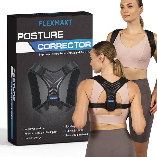 Posture Corrector Just for Women - Adjustable Back Brace - Full Spine Support & 