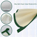(6 Pack) Dual-Sided Exfoliating Skin Towel Natural Terry Body Cloth Scrubber Premium Sturdy Loofah Towel Soft and Buffing Wash Cloth White for