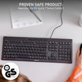 Cherry Stream Keyboard | Wired Slim Whisper Quiet | Silent Keys | Black | For PC/Laptop, Unique Typing Feel, Slim Design, CHERRY SX Scissor