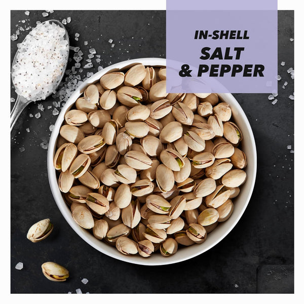 Wonderful Pistachios In Shell, Salt & Pepper Flavored Nuts, 48 Ounce Bag, Protein Snacks, Gluten Free, Healthy Snacks for Adults Salt & Pepper 48