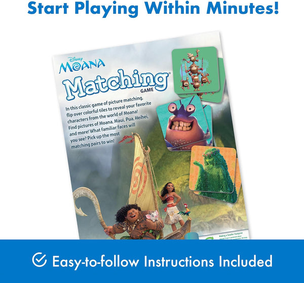 Wonder Forge Disney Moana Matching Game - Fun and Educational Memory Game for Boys and Girls Ages 3-5 - Featuring Moana and Maui - Toddler