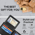 Wallet for Men, Premium Classic Mens Wallet Minimalist Slim Bifold Wallet, RFID Blocking Wallet with 10 Credit Card, 2 ID Window and 2 Cash Slots,