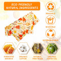 Reusable Beeswax Wrap - 9 Pack, Beeswax Wraps for Food, Eco-Friendly Beeswax Food Wrap, Organic, Sustainable, Biodegradable, Zero Waste,