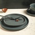 Stone Lain Coupe Stoneware Dinnerware Set, Service for 4, Gray Matte Dinnerware Set Service For 4 Gray Matte