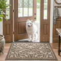 DEXI Front Door Mat 24X36, Washable Entryway Mat with Non Slip Backing, Low Profile Absorbent Moisture Dirt Trapper Entrance Floor Mats for Entry