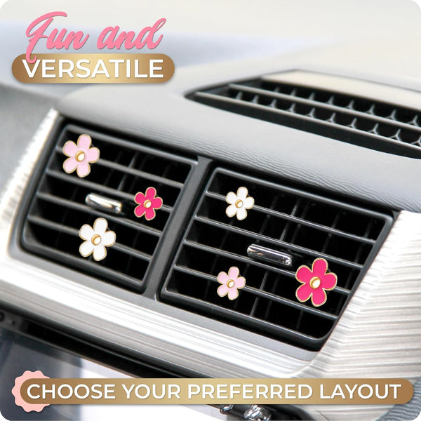 Girl Car Accessories, Air Freshener Car, Pink Car Decor for Teens, Women, Cute Car Vent Clips Stuff, Car Decorations Interior Aesthetic