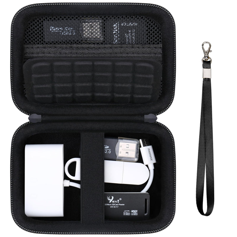 Computer Memory Card Readers Organizer Case Compatible with SD Card Reader, USB C SD Card Reader, TF Card, Micro SD Card, Portable Memory Card